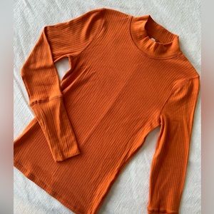 Free People Ribbed Mockneck